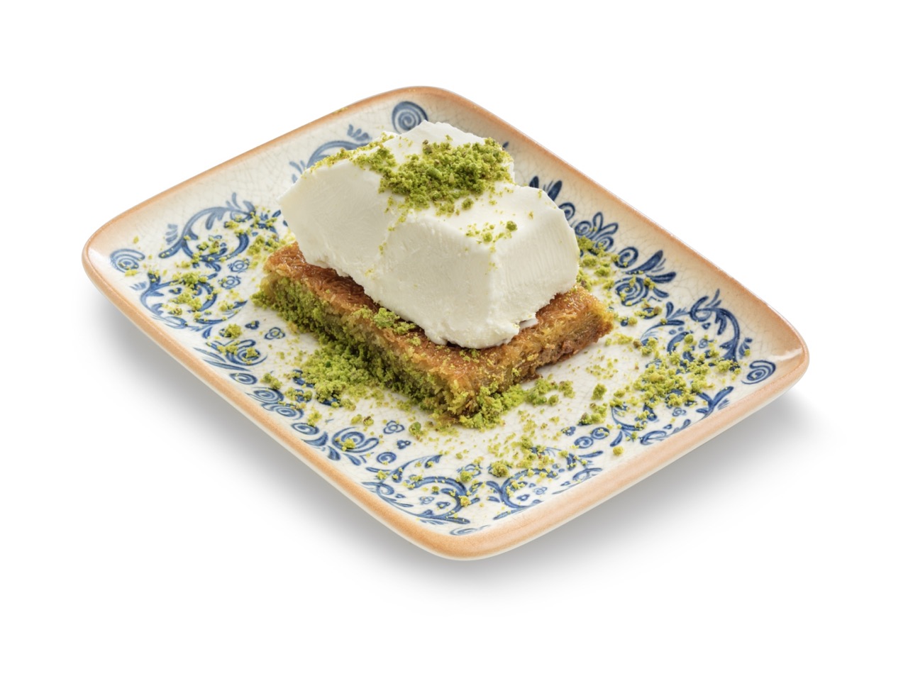 Pistachio Kadaif with Kesme Ice Cream